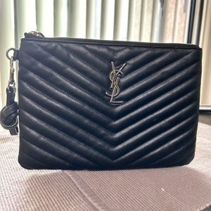 YSL Cassandre Matelasse A5 Pouch in Quilted Leather
